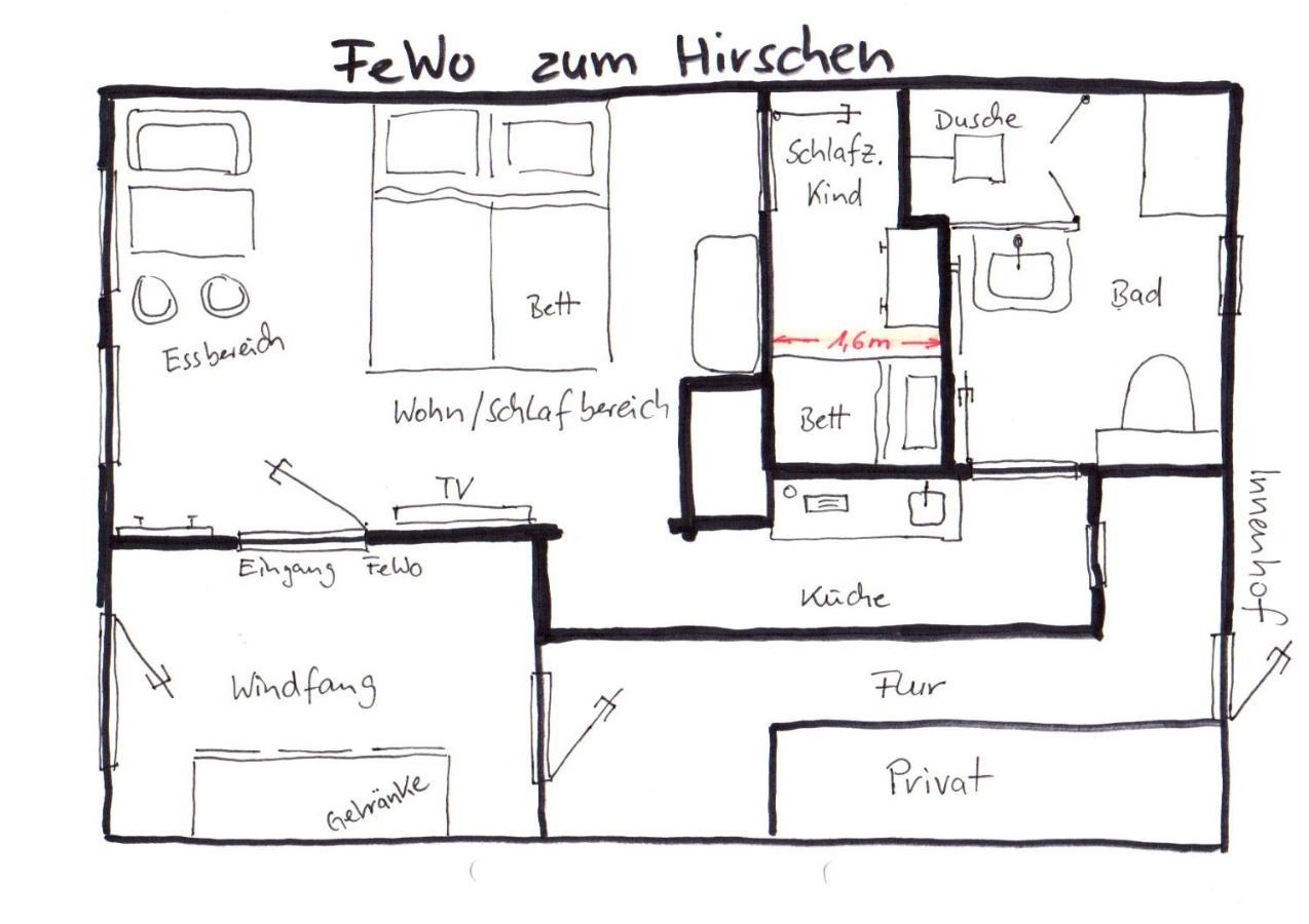 Ferienwohnung Zum Hirschen Herzberg am Harz Esterno foto